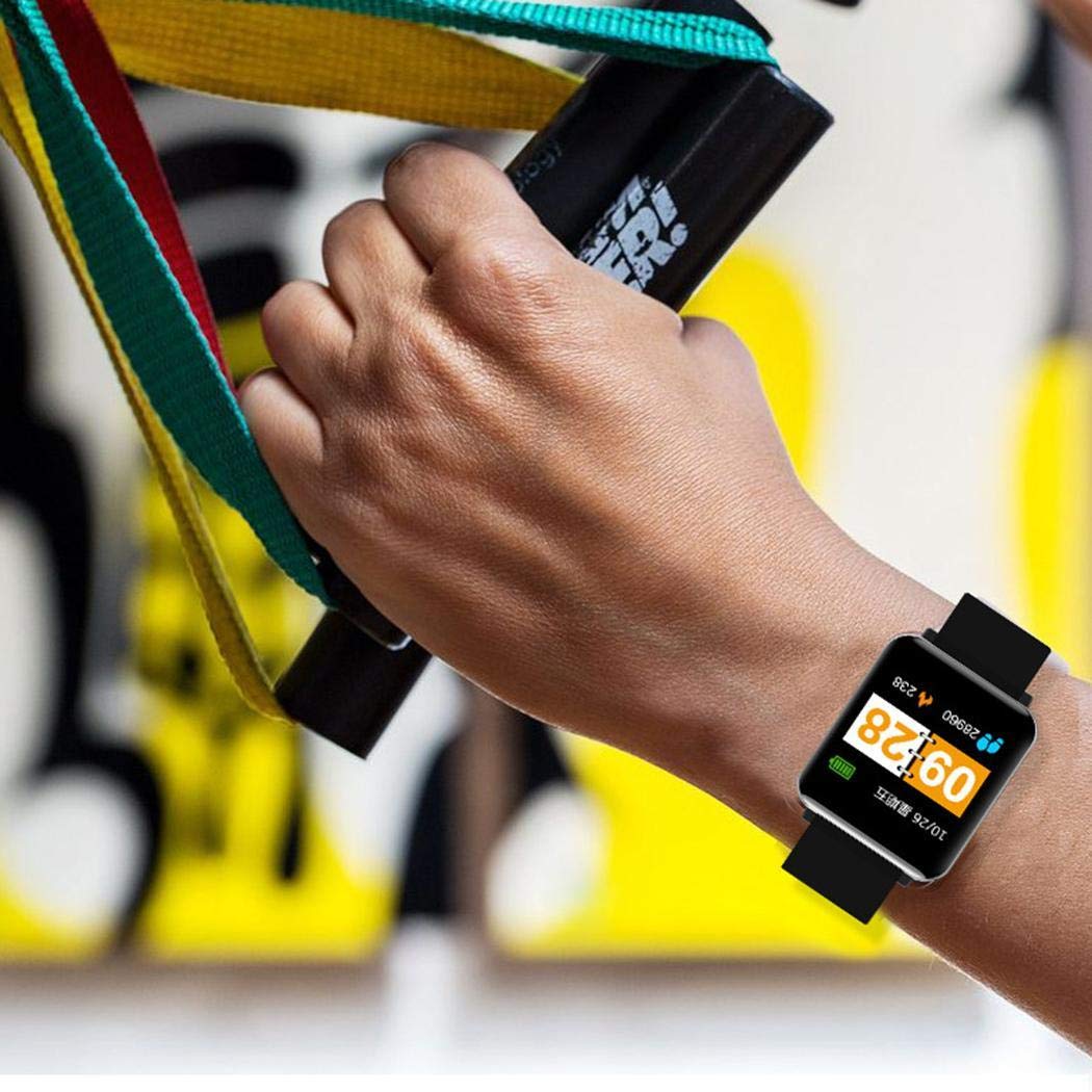 Iannan Unisex Waterproof Digital Display Buckle Closure Smart Bracelet Health Wristband Smart Watches