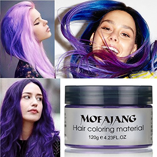 Sunsent 7 Colors Hair Care Hair Wax Matte Hairstyle Pomades (Purple