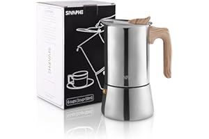 Sivaphe Stainless Steel Stovetop Espresso Strong Coffee Maker Induction Support Mocha Pot 6 cup / 300ml
