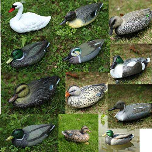 MonkeyJack 4x Full Size White Swan Decoy for Hunting &Fishing Floating Swan Scarecrow
