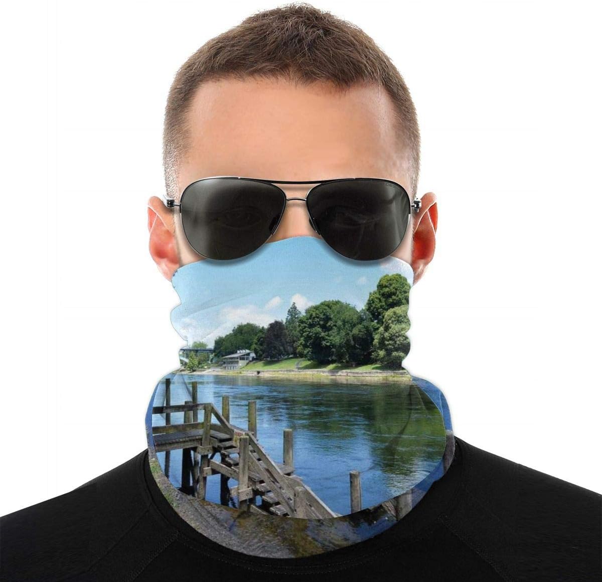 GLORIS RODRIGXS Waikato River Hamilton City New Zealand Holiday Destination Travel Landmark Variety Head Scarf,Face Bandanas,Soft,Headband Women