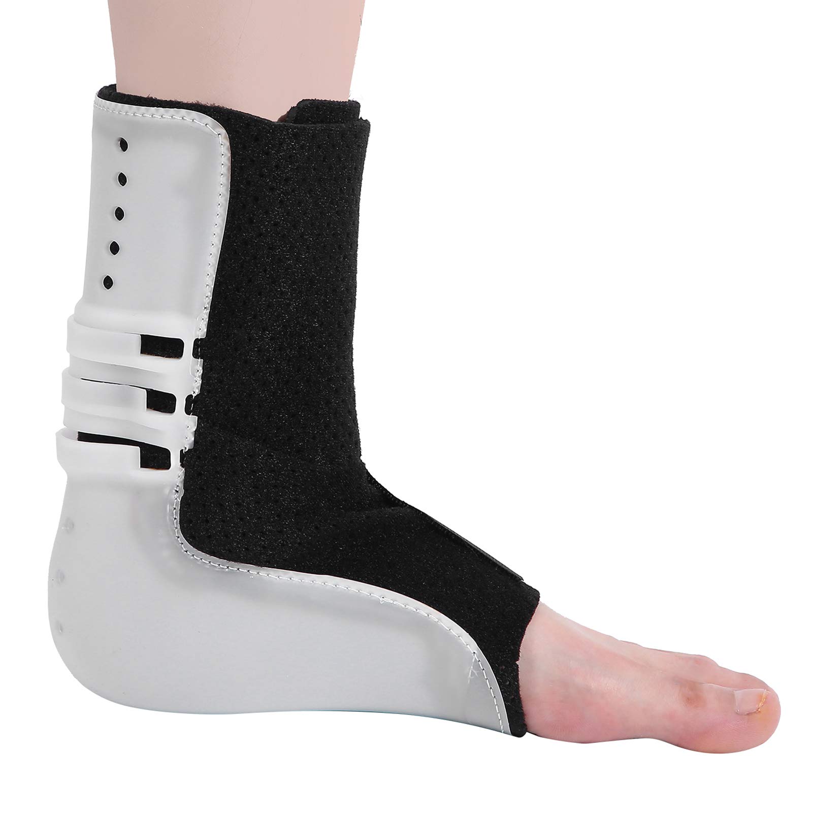 Foot Drop Splint Ankle Support Brace Foot Drop Brace, Rehabilitation Foot Brace, Lace Up Adjustable Support for Running, Basketball, Injury Recovery One Size Fits All (left foot)