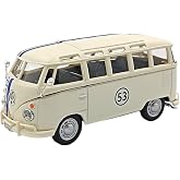 OPO 10 - Miniature car Compatible with Volkswagen Van Samba Combi #53 Herbie The Love Bug, 1:43 Scale - Cararama 813152