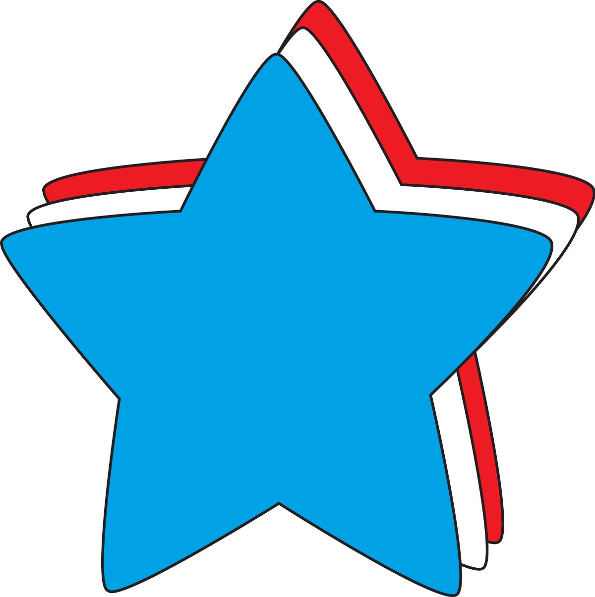 Star Large Tri-Color Creative Foam Cut-Outs