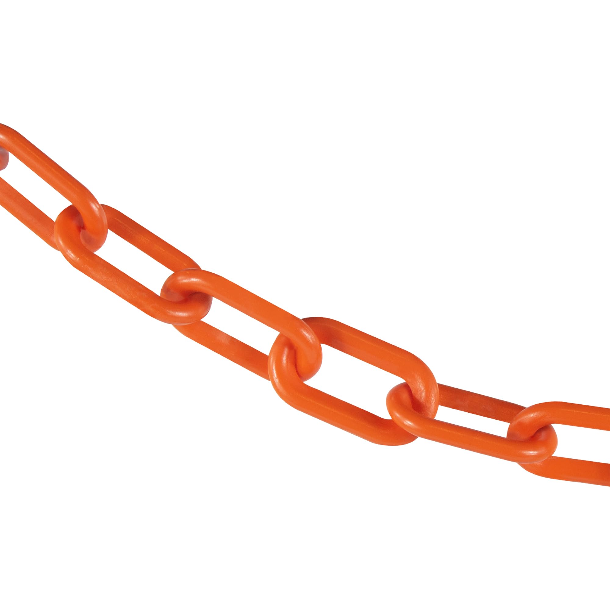 Mr. Chain Plastic Barrier Chain, Safety Orange, 2-Inch Link Diameter, 500-Foot Length (50012-500)