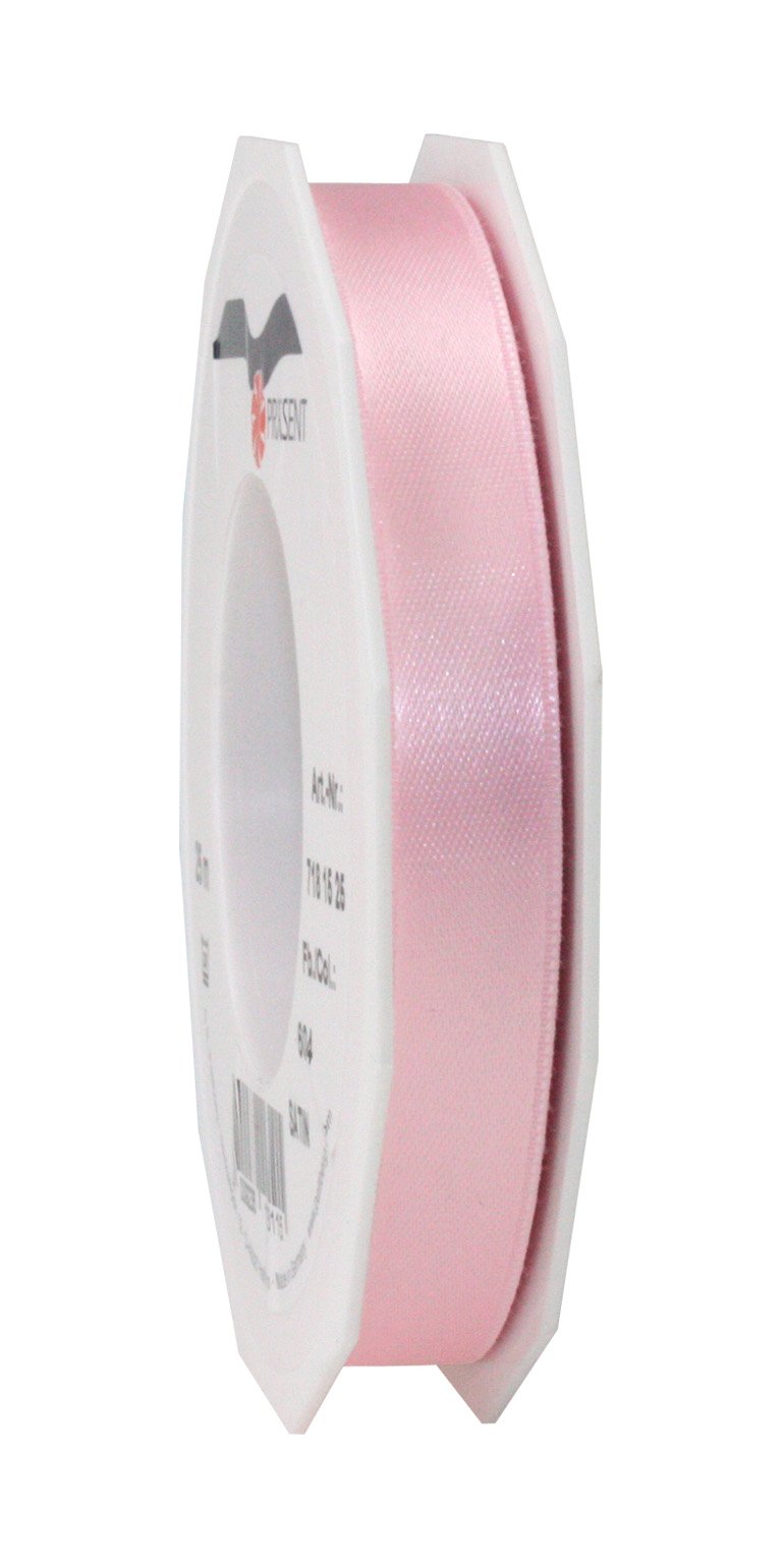 C.E. Pattberg SATIN light pink gift ribbon, 27 yards for Wrapping Gifts, 0.59 inches width, Ribbon for Decorating & Crafting, Decorative Ribbon for Gifts, for every occasion