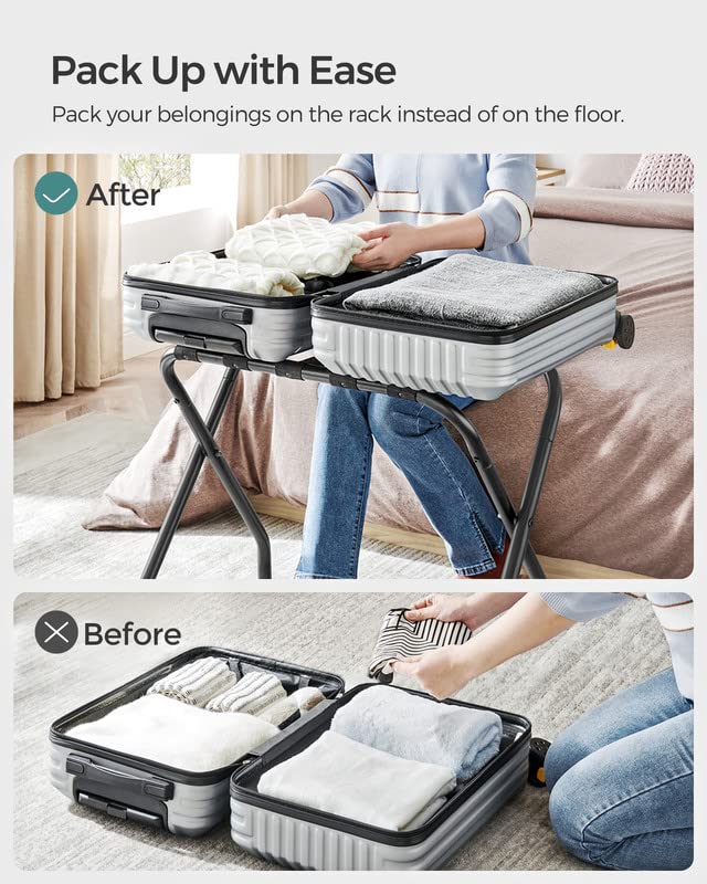 SONGMICS Luggage Rack, Luggage Rack for Guest Room, Suitcase Stand