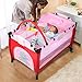 Giantex Pink Baby Crib Playpen Playard Pack Travel Infant Bassinet Bed Foldable