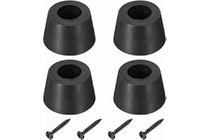 MECCANIXITY Rubber Speaker Isolation Feet,0.91" Black Anti-Vibration Base Pad with Screws Amplifier Stand Feet Mat for Electr