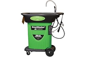 CRC SmartWasher SW-423 Mobile Parts Washer Kit, and Durable Parts Washer, Cleans Dirt, Oil, and Grime from Industrial and Automotive Parts, Water-Based, Non-Flammable, pH Neutral