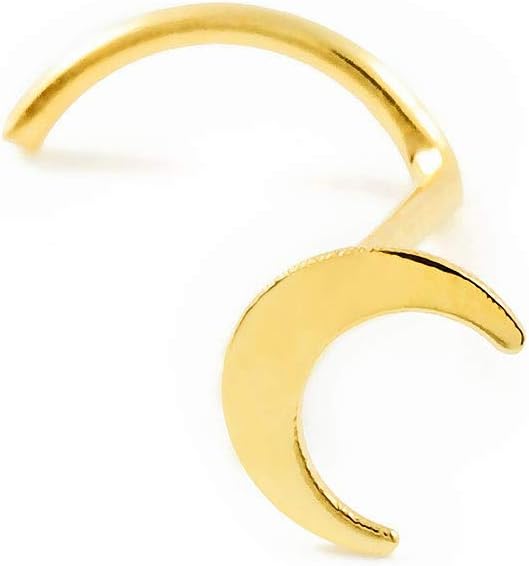 9ct Yellow Gold moon nose Piercing