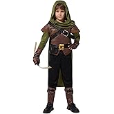 Spooktacular Creations Boys Robin Hood Costume, Toddler Child Green Robin Outfit Set for Kids Halloween Dress Up Parties