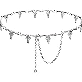 JUXCOKO Western Waist Chain Belt for Women Cowgirl Metal Belts Country Concert Outfit for Dresses