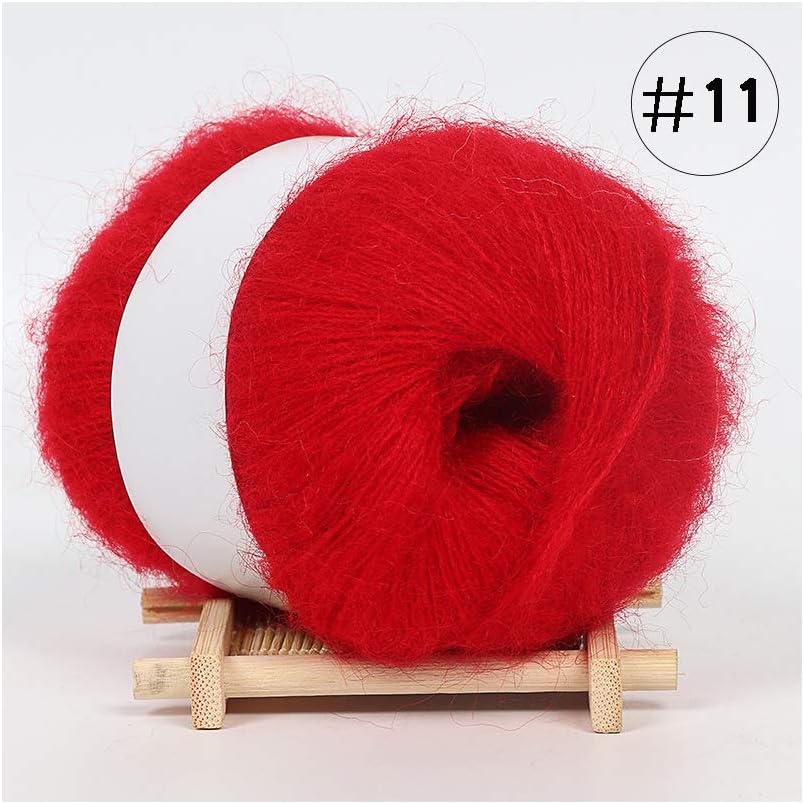 Yinuiousory 25g Angola Amorous Feelings Thin Mohair Wool Yarn Plush Fine Wool Crochet Hand Knitting Supplies