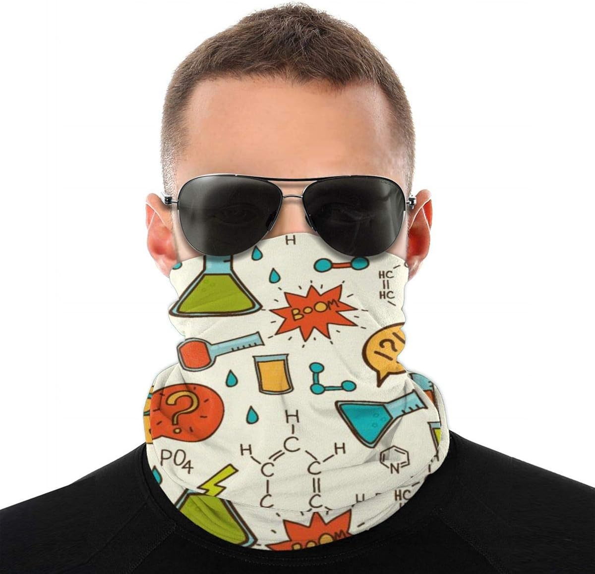 Tube Mask Headbands, Multifunctional Scarf Chemistry Print Head Wrap