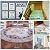 Rug Gripper, ELOSIS 16pcs Anti Curling Area Rug Tape for Hardwood Floor, Tile Floors, Outdoor Rugs, Carpets, White
