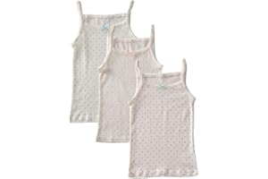 Benetia Girls' Soft Cotton Undershirts 3-Pack