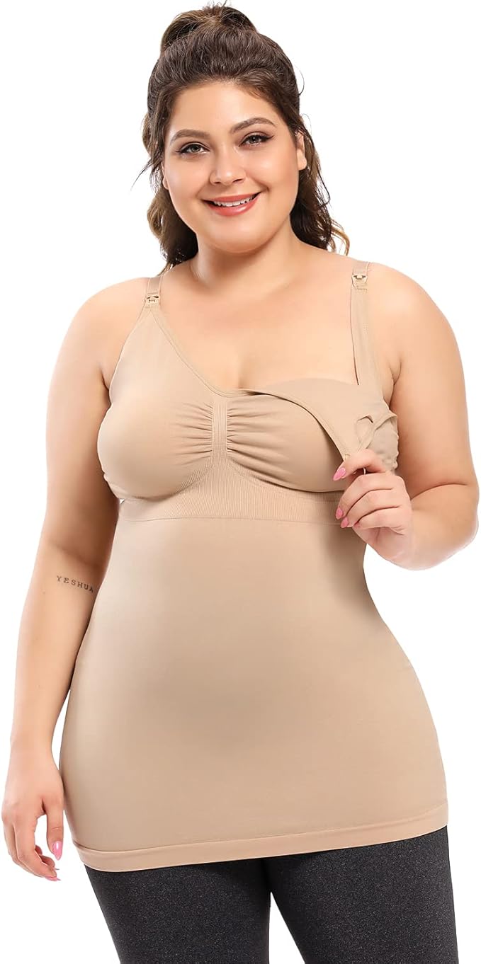 Women's Nursing Tank Top Nursing Cami Tanks Maternity Bra Tops
