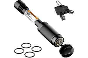 TIROL Trailer Hitch Pin with 5/8" Dia, Hitch Receiver Pin Lock for Class III IV 2" and 2-1/2" Receiver, Anti-Theft Trailer Receiver Lock for Trailer Truck Car Boat,3-1/2" Span,with 4 O-Rings