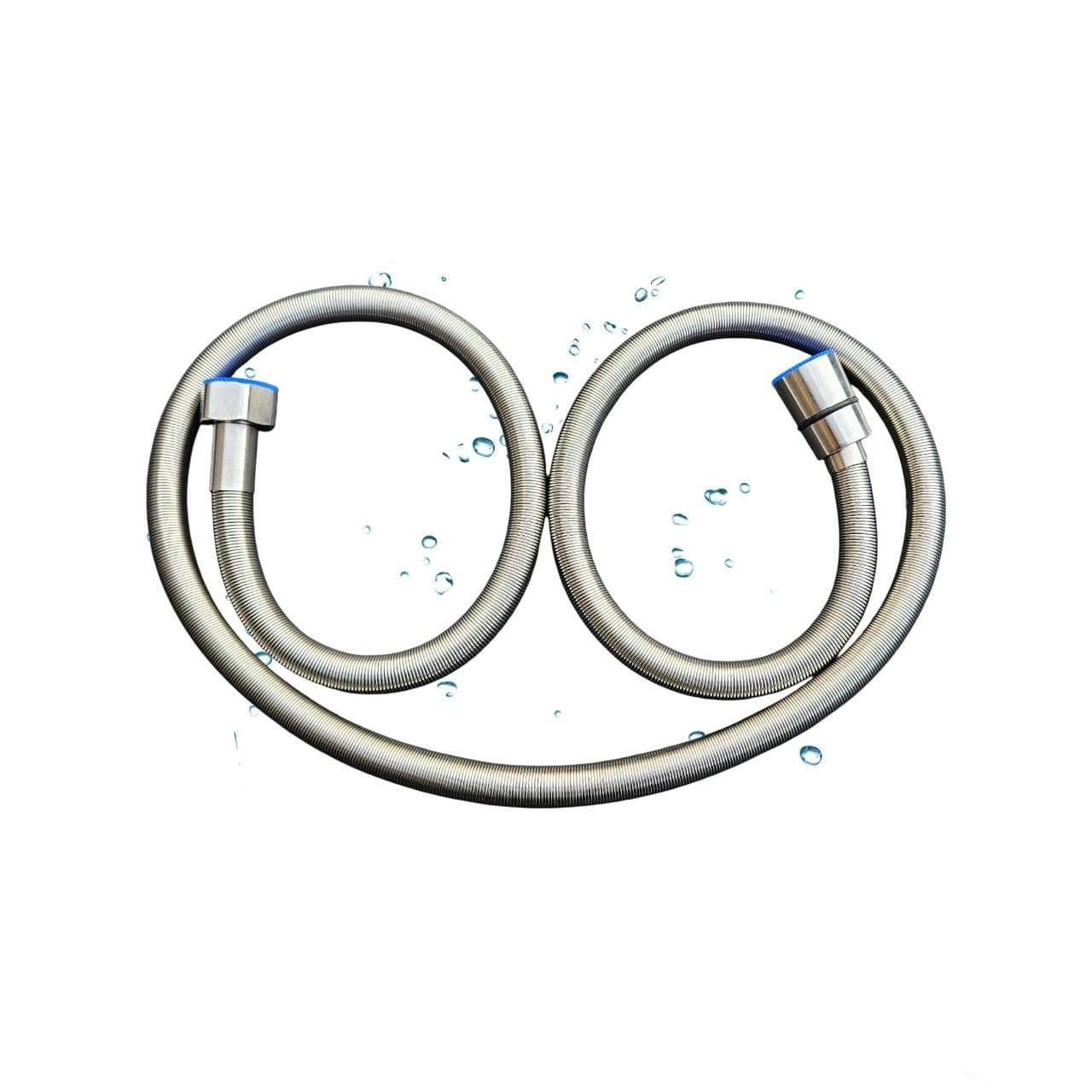 Super Strong New Generation Bathroom Shower Hose Pipe Flexible Stretchy Pliable Shower Hose All-Metal Stainless Steel 1.5m Shower Bath Extension Replacement Partb(Might not fit electic Showers)