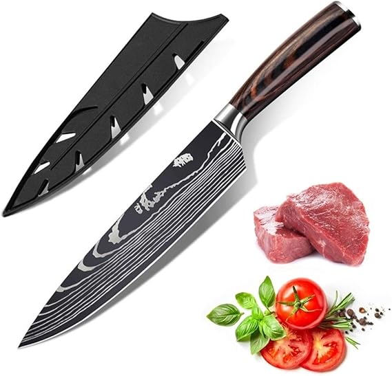 Patrón cuchillo de cocina japonesa cuchillos de cocina Chef láser