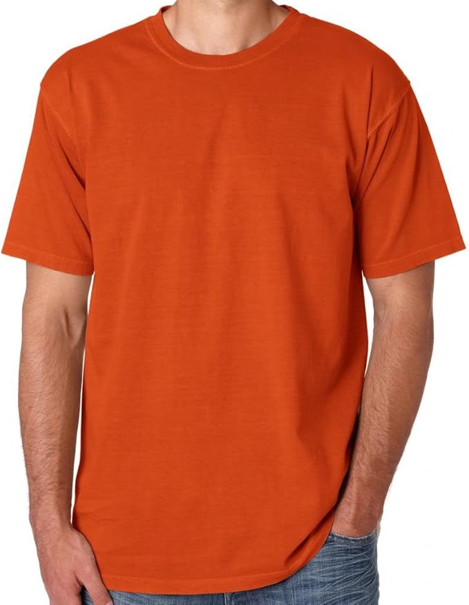 orange t shirt mens outfit