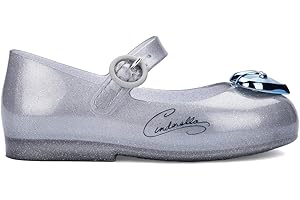 mini melissa Girl's Sweet Love + Disney Princess Mary Jane Jelly Flat for Toddlers & Babies - Jelly Shoes for Little Girls with Adjustable Strap & Side Buckle