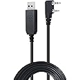 DTECH USB Programming Cable with FTDI Chip for BaoFeng UV-5R BF-F8HP UV-82HP UV-82 BF-888S H777 TH Series K1 Kenwood 2 Pin Connector Two Way Ham Radio Cord 3ft