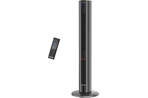 Lasko Oscillating All Season Tower Fan and Space Heater in One for Home with Adjustable Thermostat, Overheat Protection, 4 Fan Speeds, 3 Heat Settings and Remote, 42 Inches, 1500W, Gray, FH515