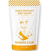 Bakers Club Gold Instant Dry Yeast for Sweet Dough, 8 oz Resealable Pouch | Rapid Rise Baking Yeast | Perfect for Brioche, Ci