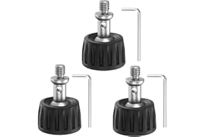 PATIKIL Rubber Foot Spike, 3 Pcs Universal Anti-Slip 3/8 Inch Thread Rubber Tripod Foot Pad Spikes Ball Head for Monopod Legs