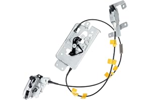 QAGEA Rear Door Lock Latch & Cable - Right Passenger Side - Replacement for 2004-2008 Ford F150 Extended Cab Pickup, Upper and Lower Locking Latches Assembly Replaces# 8L3Z-18264A00-B 6L3Z-18264A00-B