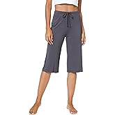 LazyCozy Capri Pajama Pants for Women - Viscose Made from Bamboo, Soft Lounge Pants Pj Bottoms Lightweight Sleepwear