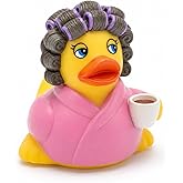 DUCKY CITY 3 Inch Coffee Lover Rubber Duck [Sealed, Floats Upright] | Jeep Ducks for Ducking, Birthday Gift, Funny Desk Decor | Baby Safe Lead-Free Themed Collectible Rubber Duckies Bath Toy