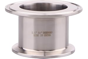 DERNORD Sanitary Concentric Reducer Tri Clamp Clover Stainless Steel 304 Sanitary Fitting End Cap Reducer (Tri Clamp Size: 2.5 inch x 2 inch)