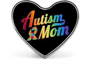 MHXYZHW Autism Mom Heart Brooch Pin Cute Lapel Tie Pin Crafts Badge for Costume Accessory