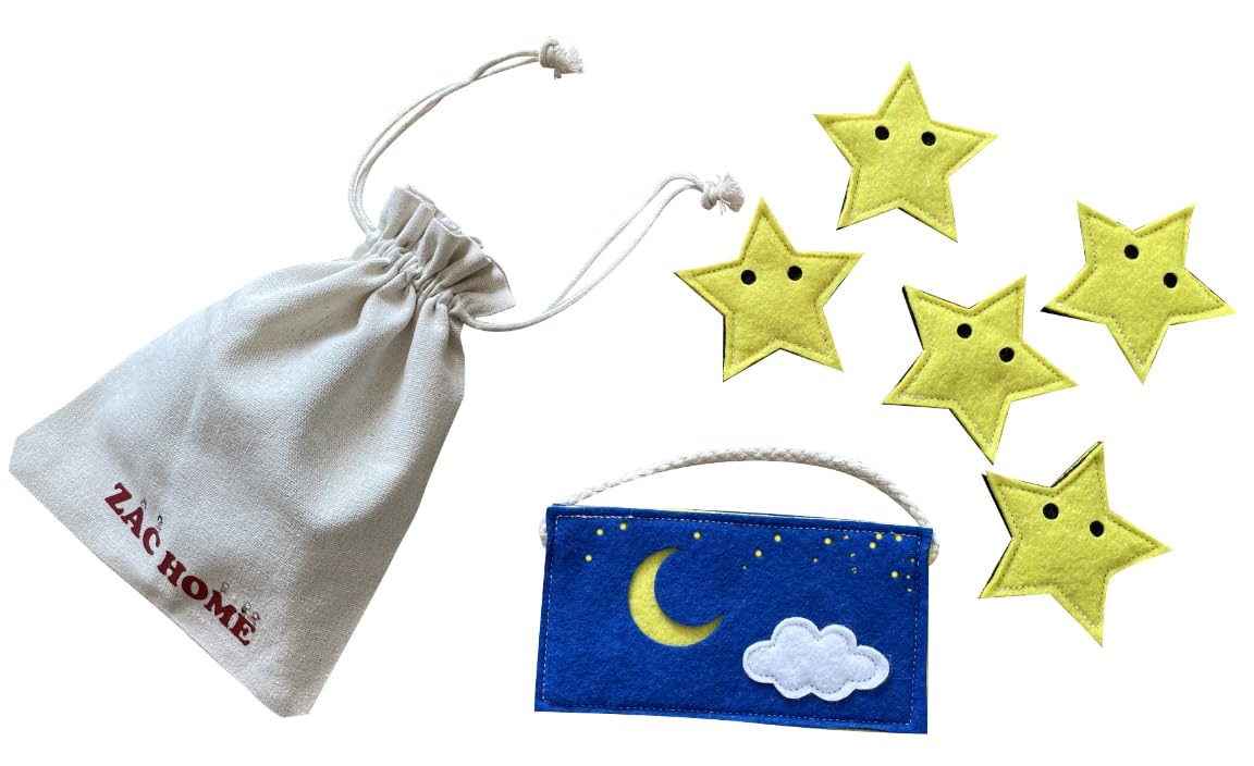 Nursery Rhyme "Twinkle Twinkle Little Star" Finger Puppet with Numbers 1-5 at the back – Fun and Educational Counting Toy for Toddlers and Preschoolers…