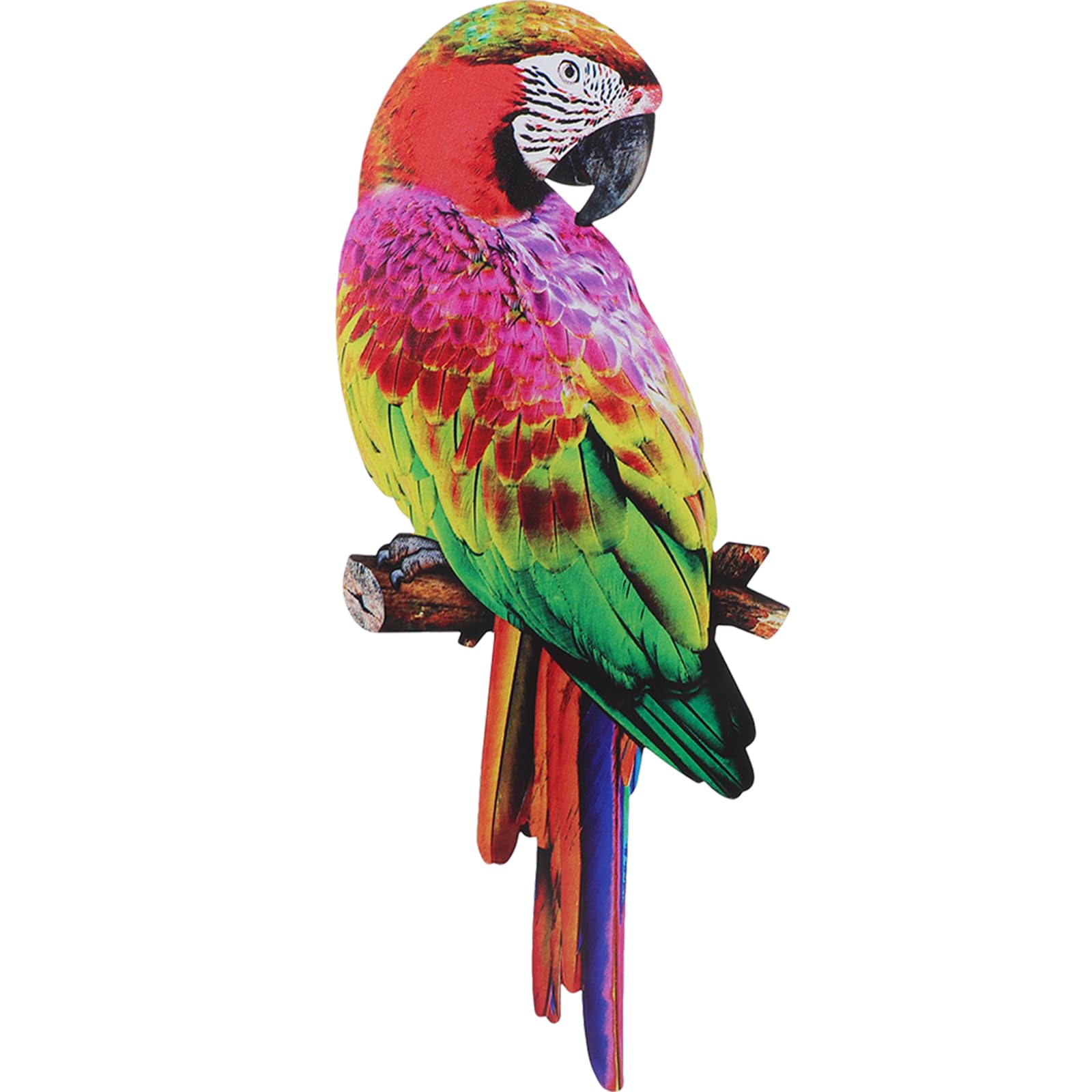 Didiseaon Metal Parrot Bird Wall Art: Iron Tropical Macaw Hanging Ornament Sculpture for Home Kitchen Garden Outdoor Patio Backyard Crafts Decoration Nature Vibe, 2 PCS