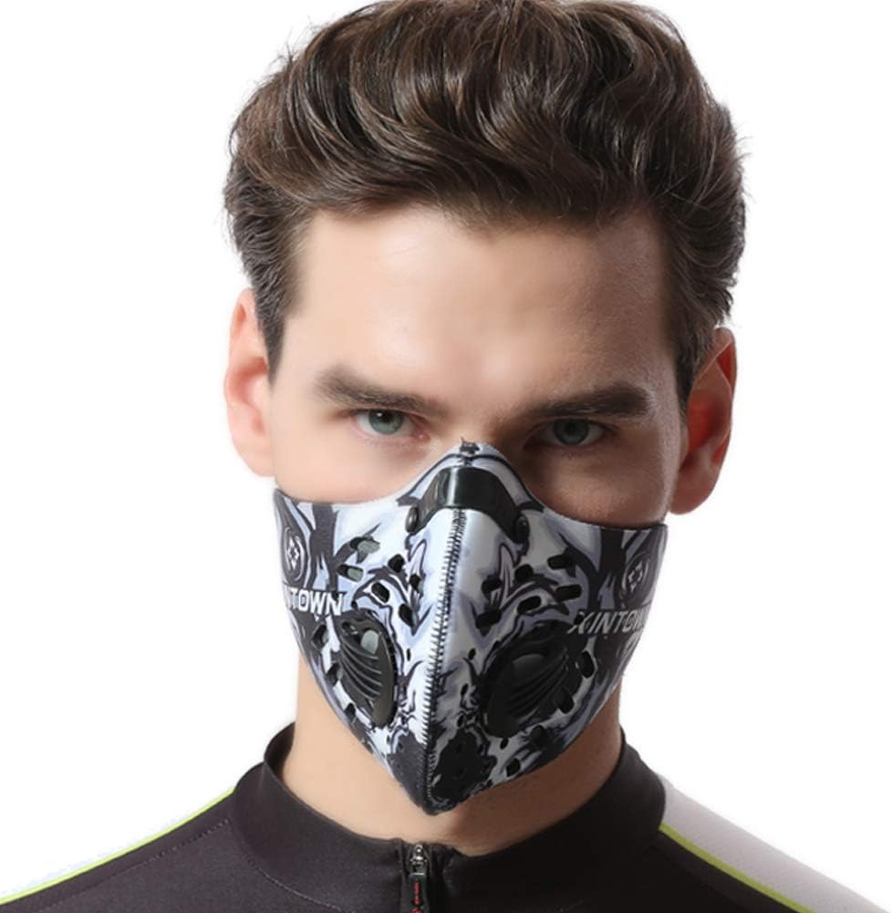 LOOKSR Activated Carbon Filtration Training Cycling Half Face Mask Filter PM 2.5 Anti Pollution Mask