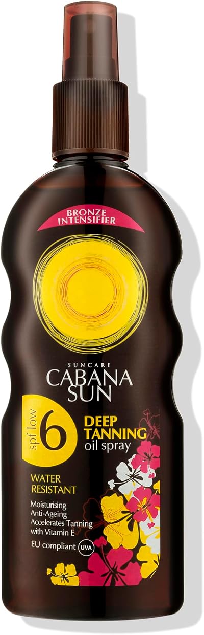 Cabana Sun Deep Tanning Oil Spray SPF6 200ml Long Lasting Tan