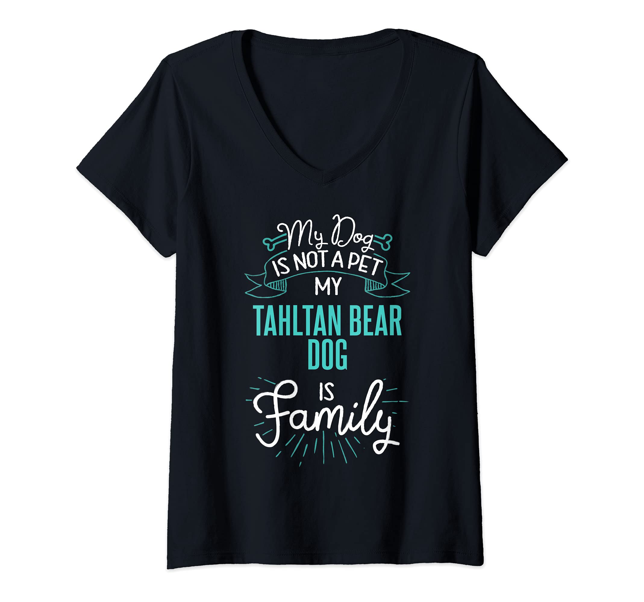 Womens Cute Tahltan Bear Dog Design Family Dog Giftn V-Neck T-Shirt