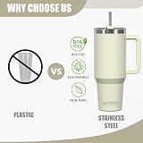 WATERSY 1182ml Travel Mug Stainless Steel Vacuum Insulated Cream White view 4