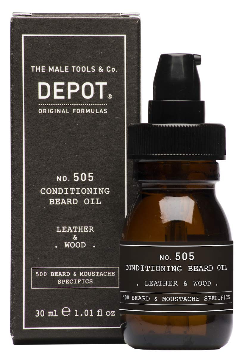 DEPOT No.505 Conditioning Beard Oil Leather & Wood 30 ml