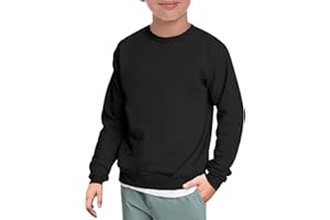 Haloumoning Boys Crewneck Pullover Sweatshirts Kids Youth Casual Long Sleeve Shirts 5-14 Years