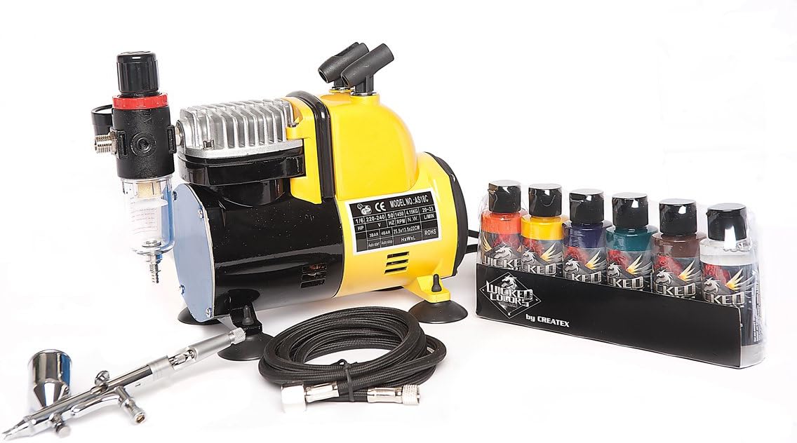 Airbrush Compressor Kit-1 AS18C+ 81+ Wicked Paint