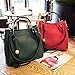 Promini Women 2 Pieces Shoulder Bags Leather Set Bucket Bags Messenger Tote Bags Purse,Green