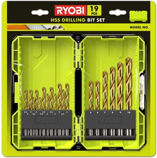 Ryobi 5132004390 RAK19HSS2 19pcs HSS Drill Bit Set, 19 Piece - Image 4
