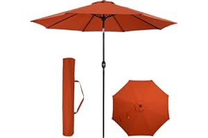 BACKYARD EXPRESSIONS PATIO · HOME · GARDEN Backyard Expressions 9 ft. Patio Umbrella, Market Table Umbrella w/Tilt and Crank, 8 Ribs