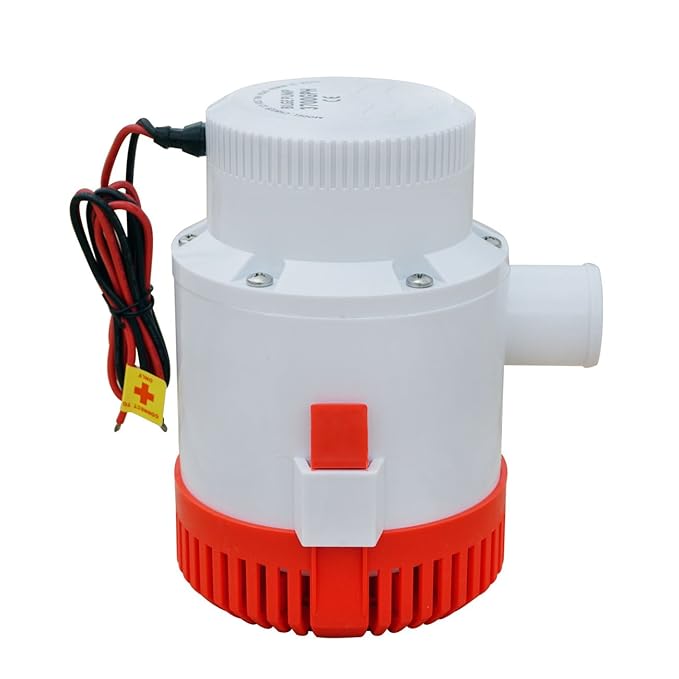 nuzamas 12 V Tauchpumpe Bilgenpumpe 3700 GPH 40 mm Elektrische Pumpen für Caravan Camping Marine Fischerboot kleinen Schwimmb