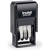 Trodat Printy 4810 Self-Inking Date Stamper &ndash; Pocket Size, US Format MMM-DD-YYYY, Black Impression &ndash; 3/4" x 1"